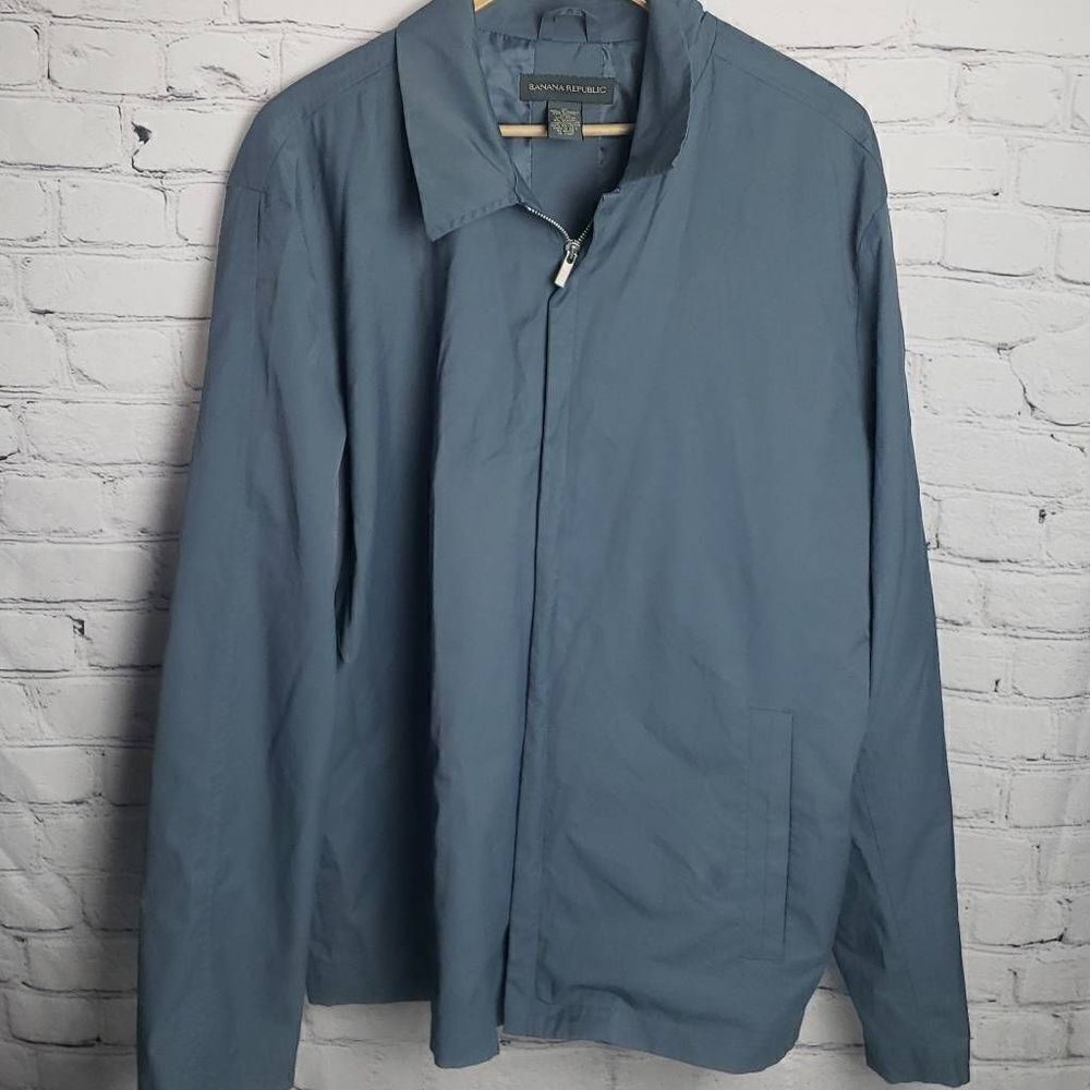 Vintage Banana Republic Blue Double Pocket Lined Windbreaker Jacket
